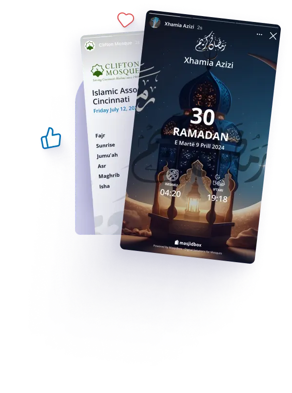 Masjidbox سوشيال ميديا